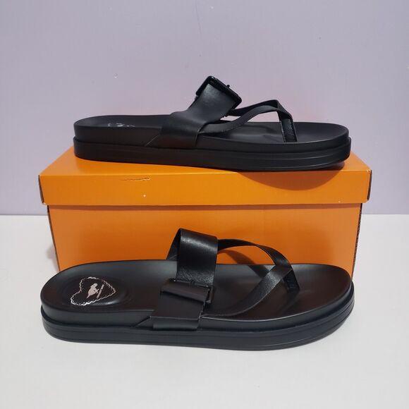 Rocket Dog NWT Black Faux Leather Adjustable Sandals Women's Sz 10M - Picture 2 of 11